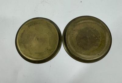2 Brass Coasters or Ashtrays