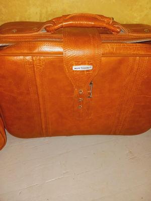 3 PIECE SOFT SIDED LUGGAGE, LUGGAGE CART AND VINTAGE SUITCASE