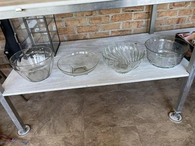 Lot of 4 Glass Serving Bowls