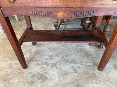 Vintage Solid Wood Arts & Crafts Table Desk