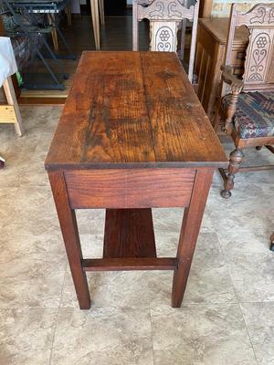 Vintage Solid Wood Arts & Crafts Table Desk