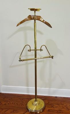 Vintage Brass Gentlemen Valet Stand~Read Details