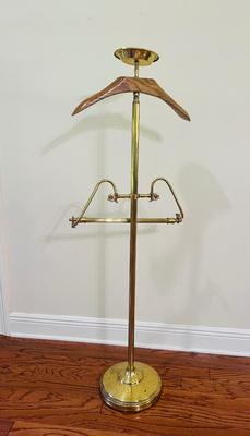 Vintage Brass Gentlemen Valet Stand~Read Details