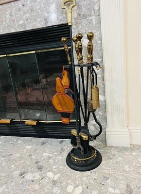 10 Piece Fireplace Set