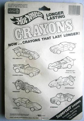 HOTWHEELS CRAYONS Figural Race Cars