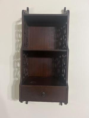 Chippendale-Style Hardwood Curio Shelf