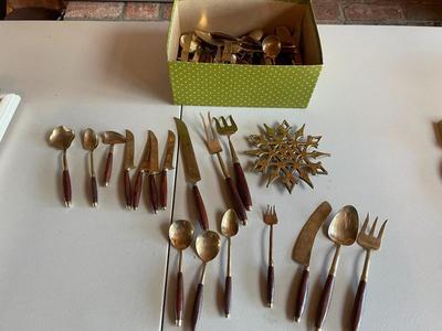 Lot Of Vintage Brassware Flatware