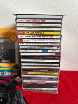 BLU-RAY PLAYER, AUTO CELL PHONE HOLDER, MUSIC ON CD'S AND MORE