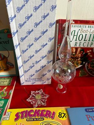 PRINCESS HOUSE TREE TOPPER, CHILDREN'S NEW BOOKS, HOLIDAY COOKBOOK AND GIFT WRAP STORAGE CONTAINER