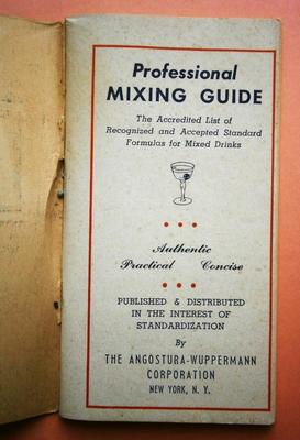 Professional MIXING GUIDE" Pamphlet