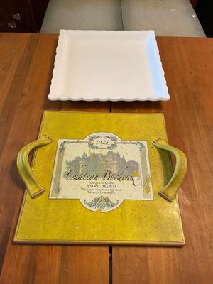 Vintage Serving Tray and Platter
