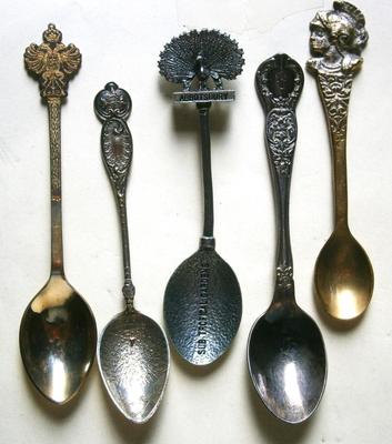 5 Vintage Souvenir Spoons