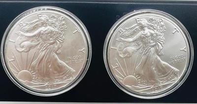 Lot of 2- 2017 1 oz American Silver Eagle Coins