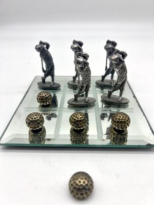 Pewter Golf Tic Tac Toe Game