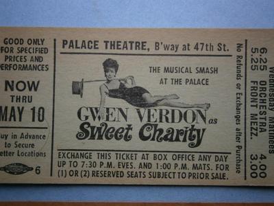 (3) 1960's discount tickets for BAREFOOT IN THE PARK, FUNNY GIRL, and SWEET CHARITY