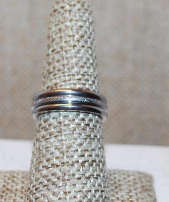 Size 7 Set of 3 Silver Tone Rings for Stacking or Individual Use (4.3g)