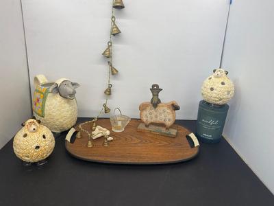 A Bit Sheepish! With a cool Brass Iron Hand Clip, Brass Bells, Relaxing Candle and More
