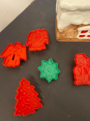 Christmas Cookie Jar, Candle and Cookie Cutters!