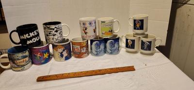 Vintage coffee mug including Disney's Morton Salt, Coco cola