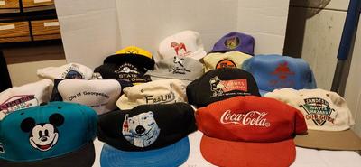 Baseball Cap Lot including vintage Disney and Coca Cola and Wichta Riverfest