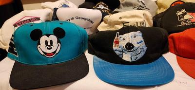Baseball Cap Lot including vintage Disney and Coca Cola and Wichta Riverfest