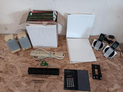 Office supplies - cordless phones - hold punch - files - notebooks - and more