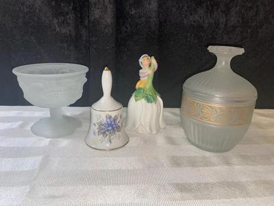Vintage AVON Bell and Frosted Dishes