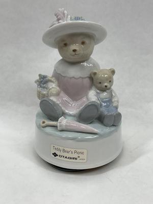 Otagiri Ceramic Teddy Bear's Picnic Music Box