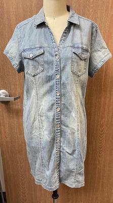 Chico's Petite Denim Button-Front Dress NWT