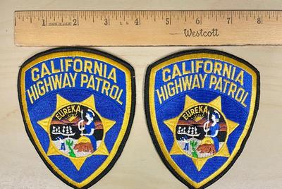 2 Authentic CHP California Highway Patrol Shoulder Patches