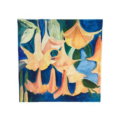 110 Original Oil on Canvas "Angel Trumpets" by Ellen Into