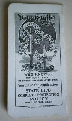Old STATE LIFE INSURANCE CO. Giveaway Notebook