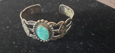 Navajo Stamped Sterling Silver Cuff