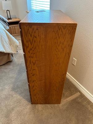 SOLID WOOD 5 DRAWER CHEST