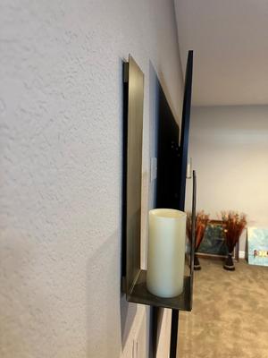CRATE AND BARREL NESS METAL CANDLE WALL SCONCES