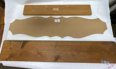 (3) Wooden Wall Decor Plaques approx 30" wide