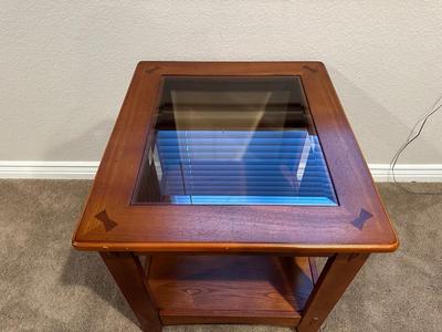 MISSION STYLE 2 TIER SIDE TABLE