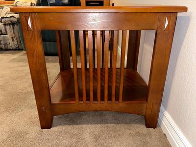 MISSION STYLE 2 TIER SIDE TABLE