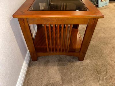 MISSION STYLE 2 TIER SIDE TABLE