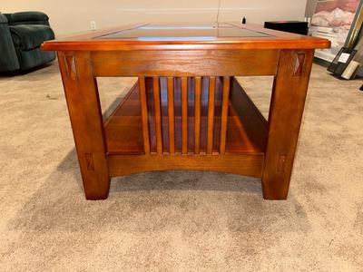 MISSION STYLE 2 TIER COFFEE TABLE
