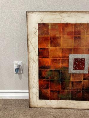 3D TEXTURED ABSTRACT WRAPPED CANVAS