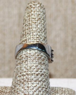Size 7 Highrise Wedding/Engagement Style Marked .925 with Silver Band (8.3g)