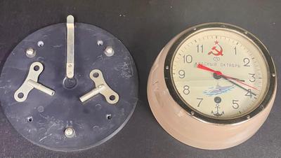 Vintage Russian USSR CCCP Soviet Submarine Vostok Navy Marine Ship Wall Clock