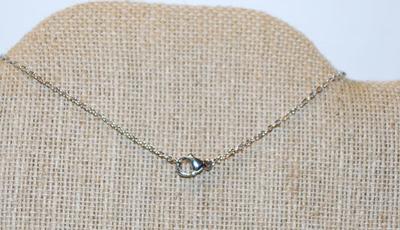 Small Deep Blue Stones Cross PENDANT (1" x ½") with Clear Center Stone on a Silver Tone Necklace Chain 18" L