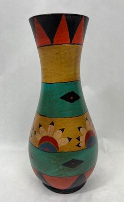 VIntage Native American Indian Vase sign DG 1977 Chickasaw Arts By VQ