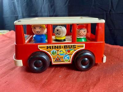 Fisher Price Red Mini-Bus with Little People