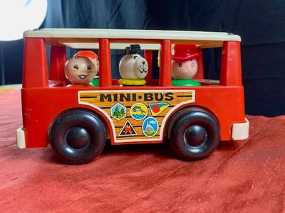 Fisher Price Red Mini-Bus with Little People