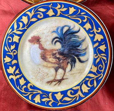 Set of 4 Rooster Plates