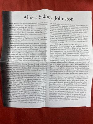 Original Sketched Portrait of Albert Sidney Johnston