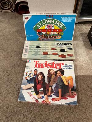 THE ALLOWANCE GAME, CHECKERS & TWISTER